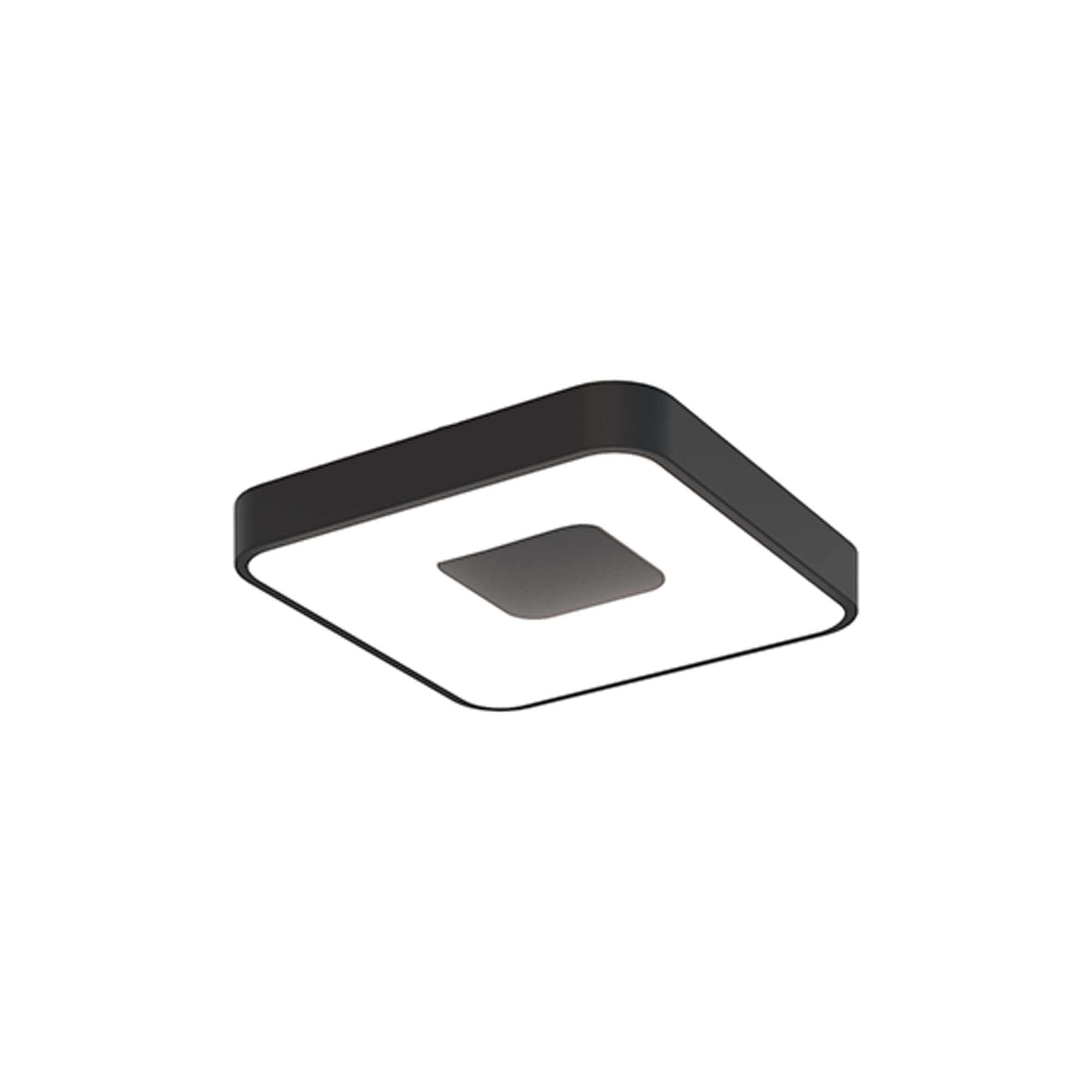 M7923  Coin 56W LED Square Ceiling Black